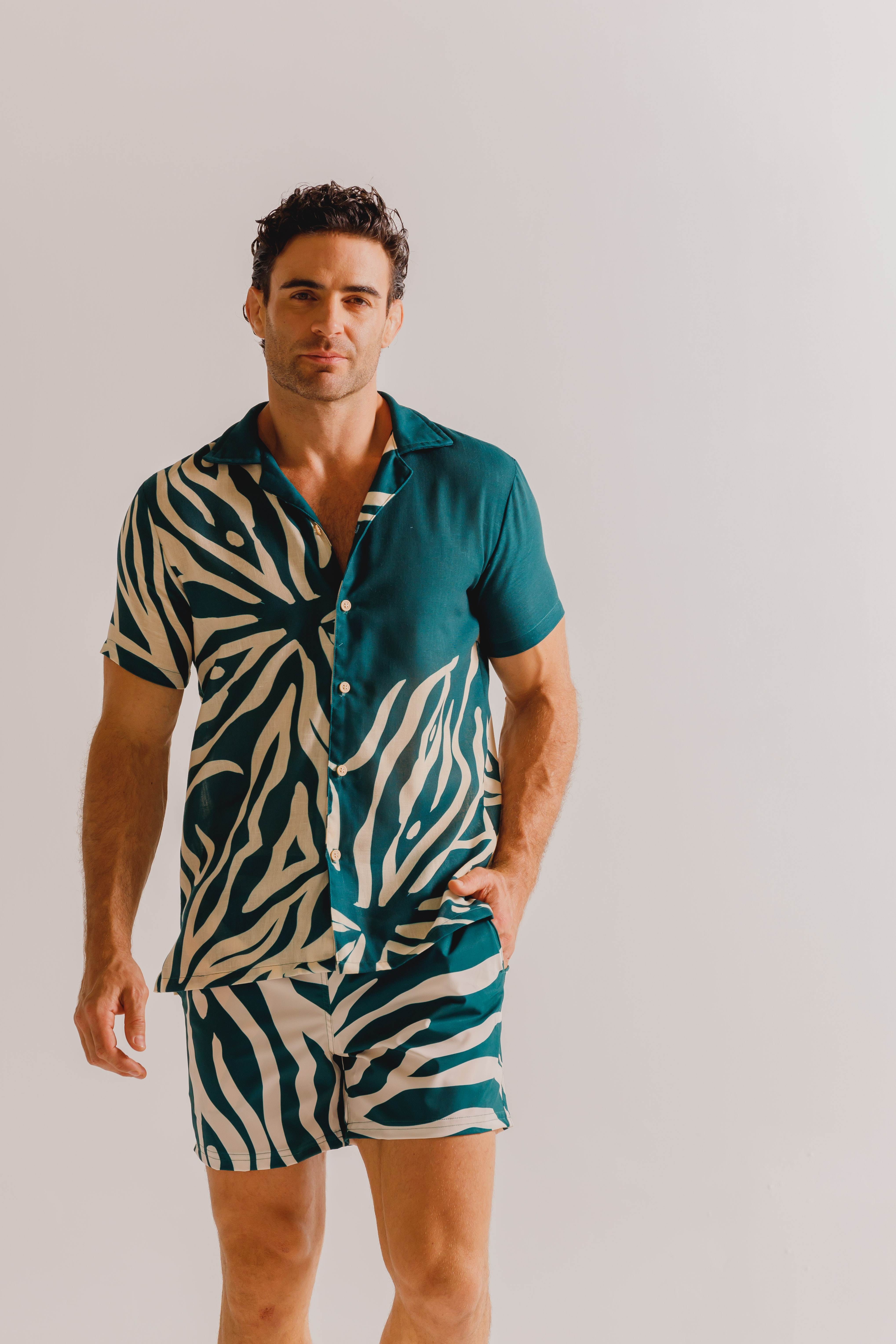Camisa Hombre Coral Verde – foto 2